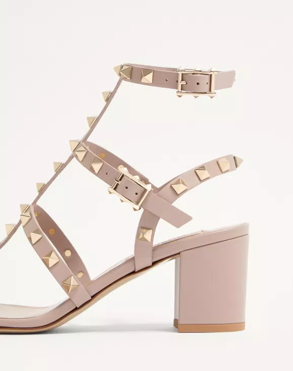 Valentino Rockstud Calfskin Ankle Strap Sandal 60 Mm - Image 2